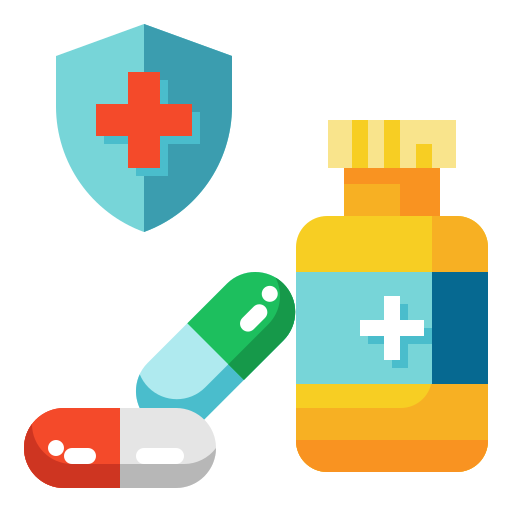 Icon of Pills and Medication Bottle